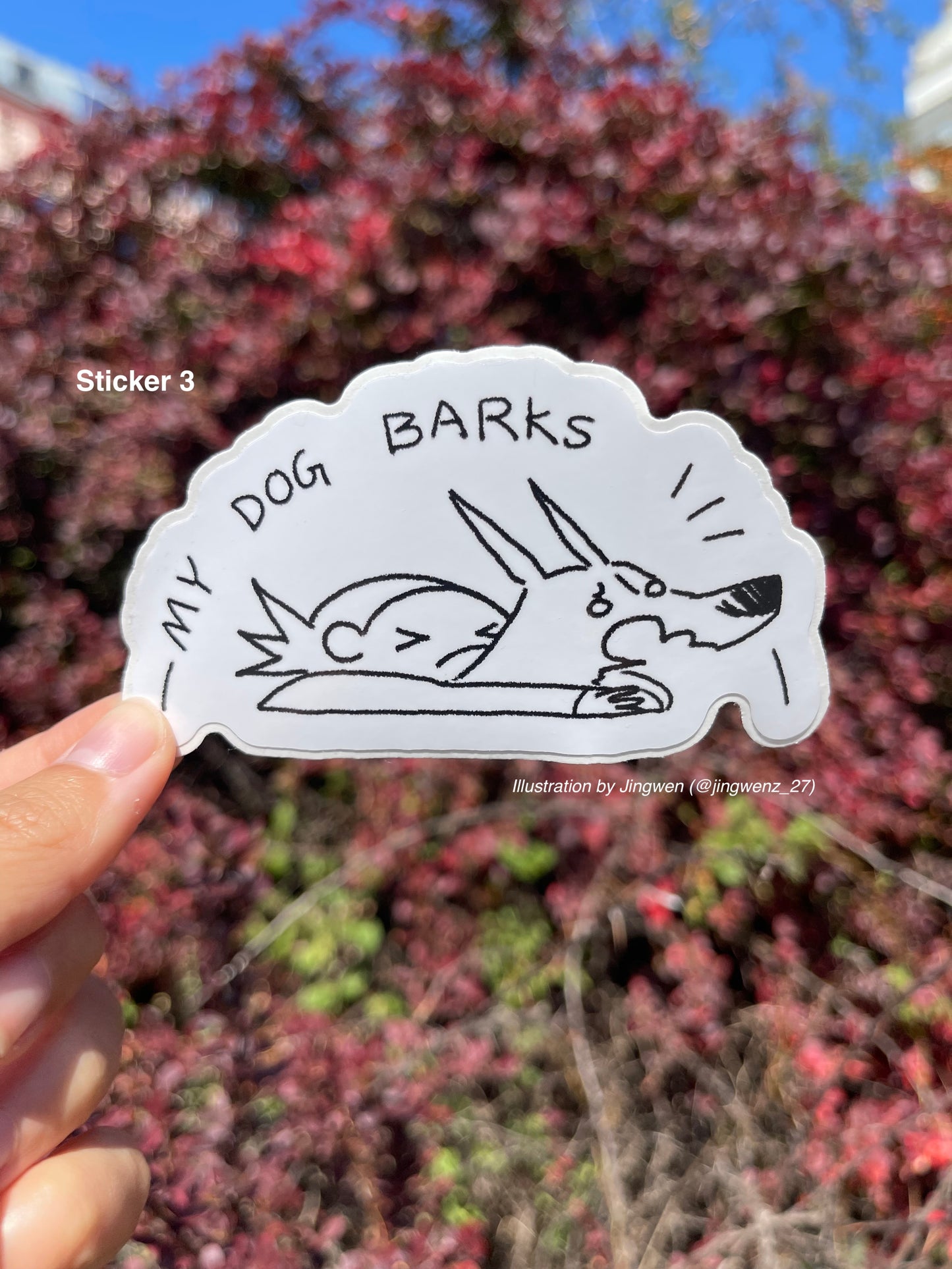 "My Dog Barks" Stickers