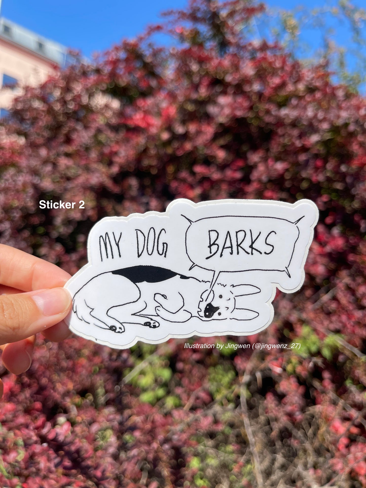 "My Dog Barks" Stickers